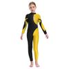 Rhythmic Gymnastics Jumpsuits Kids Shiny Rhinestone Ice Skating Bodysuit Girls Long Sleeve Ballet Dance Full Body Leotards Unitards Stage Wear