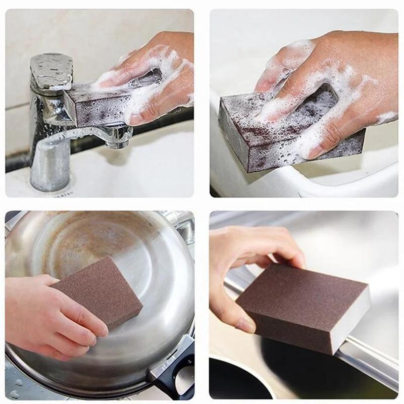 Magics Sponge Eraser щетка для удаления накипи наждачная щетка для очистки карбид кремния щетка для удаления накипи кухонные принадлежности