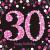 Sparkling Celebration 30th Birthday Napkins (Pack of 16)