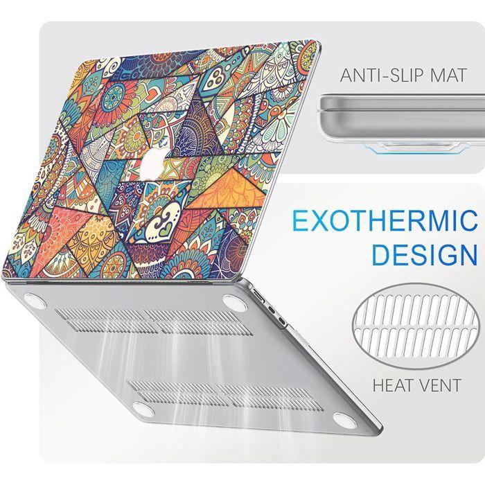 Защитный чехол - Booling - для MacBook Air 13 дюймов - Противоскользящий - Тонкий - Витражный узор