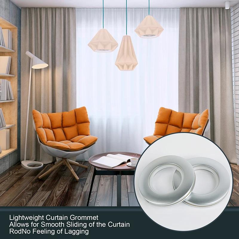 16pcs Plastic Top Curtain Accessories for Roman Rod Home Decoration Plastic Eyelets for Windows Grommet Kit Sewing Eyelet