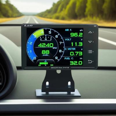 Lufi XS Датчик 12в/24в 4-в-1 ЖК Цифровой автомобильный сигнализатор Вольтметр для автомобиля