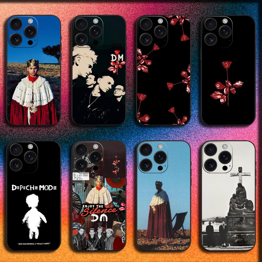 Band D-Depeche Mode Phone Case For iPhone 16,15,14,13,12,11,Pro,XS,Max,XR,Plus,SE,Mini Soft Black Cover