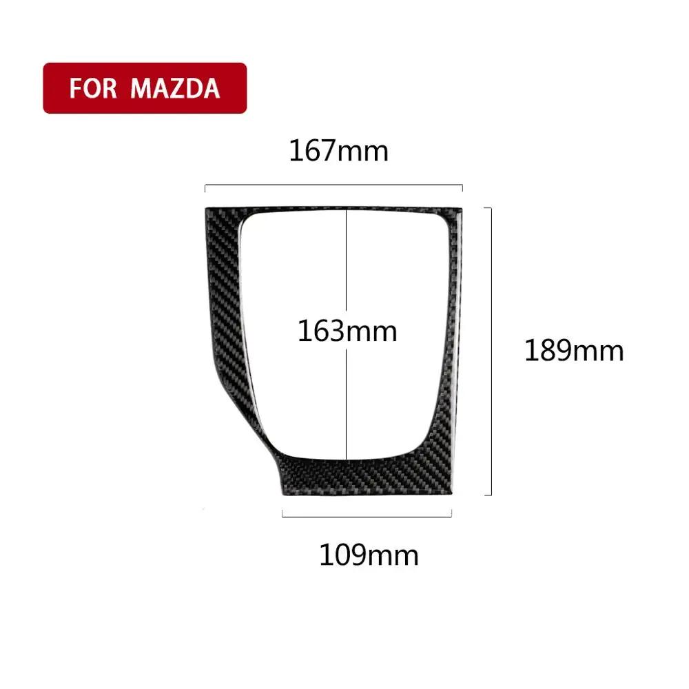Подходит для Mazda 3 Axela 2017 2018 Автомобильный стайлинг Аксессуар Панель крышки рычага переключения передач ручная МТ из углеродного волокна Накладка 3D наклейка DD4
