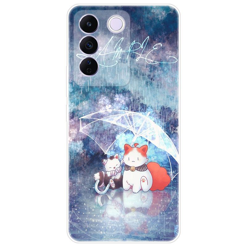 For Vivo V27e V 27e Case Soft Silicone Back Cover Cartoon Phone Case Diversification