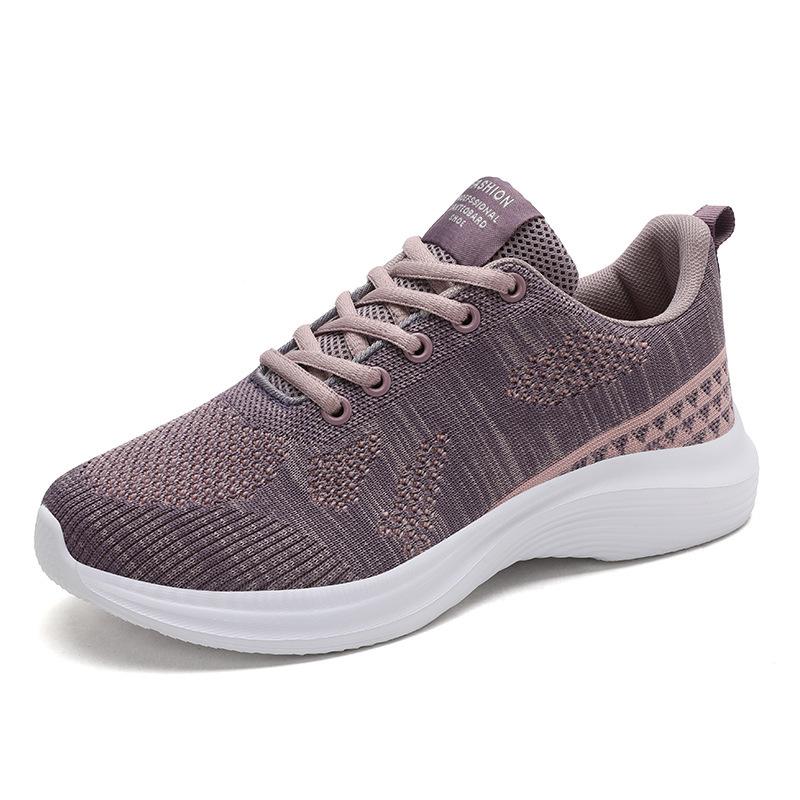 Fashion Shoes For Women's Spring And Autumn New Women's Shoes Breathable Flying Mesh Running Shoes Casual Sports Shoes For Women
