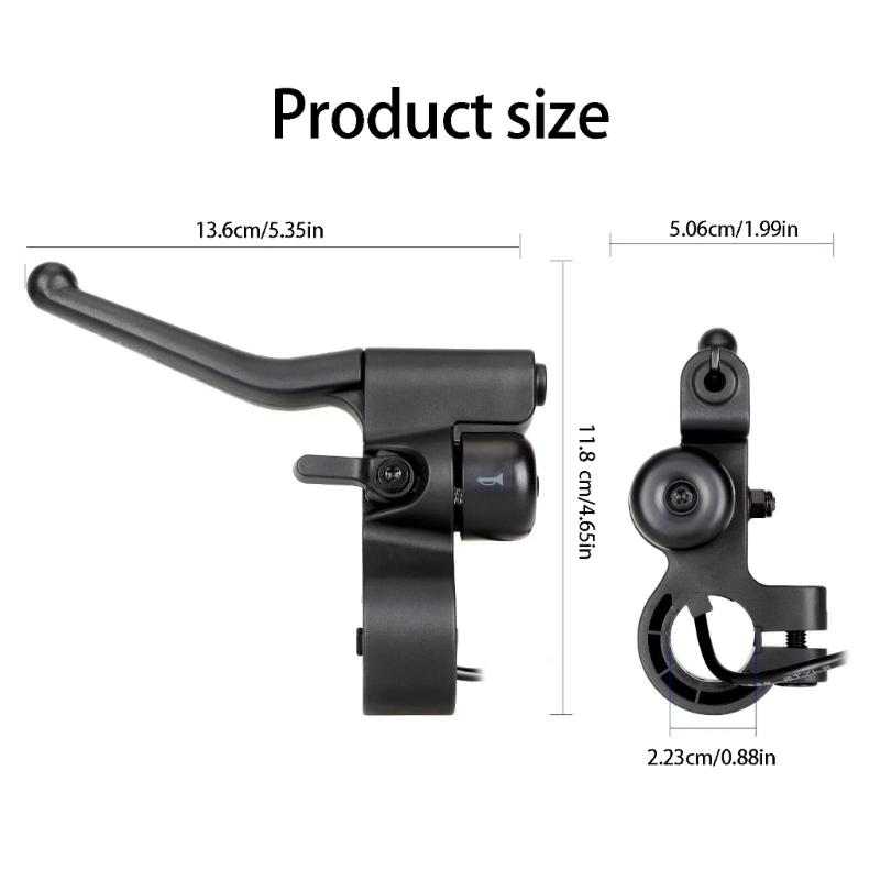 6Lite Scooter Brakes Lever Brakes Handle Grip Brakes Systems With Bells For Safe And Smooth Riding On Park And Street
