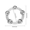 6 Pcs Drum Hi Hat Tambourine Steel Bells Mountable Drum Cymbals Stainless Steel Drum Ring For Drum Percussion Accessories Set