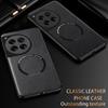 Для OnePlus 13 12 11 Чехол для телефона из ПУ кожи с текстурой коровьей кожи с мелкими отверстиями, внешним магнитным кольцом, мягкими краями, защитой от падений и отпечатков пальцев