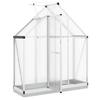 Greenhouse with Foundation Frame Silver 169 x 58 x 202 cm Aluminum