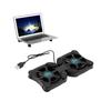 USB Dual Laptop Cooling Adjustable Fan Pad Foldable Slim Fans Cooler Stand
