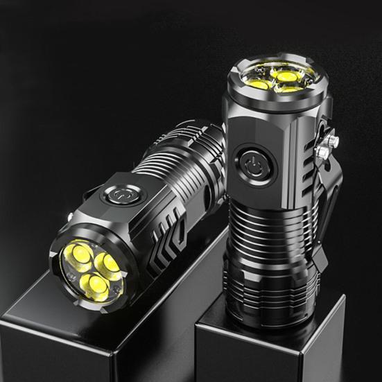 High Lumens Ultra-Bright LED Flashlight Waterproof Compact Size Portable Rechargeable Emergency Torchlight Camping Gear