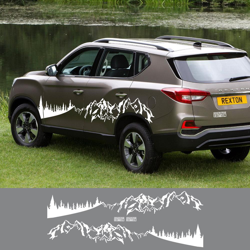 Для Ssanyong Rexton 4X4 Y200 ELX Y400 Y450 внедорожник Графика Горный стиль Виниловый декор Наклейка Наклейка на автомобиль Авто DIY украшение
