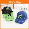 Minecraft Cartoon Cotton Children Baseball  Hat With Wide Brim For Outdoor Use