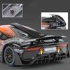 1:18 Mercedes-Benz ONE AMG Supercar Alloy Muscle Car Model Sound and Light Pull Back Children's Toy Collectibles Birthday gift
