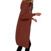 Women's Casual Zip Up Hoodies Long Tunic Sweatshirt Winter Windproof Drawstring Hooded Jacket Outerwear With Pockets