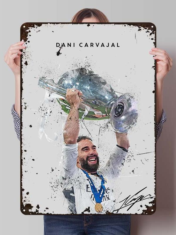 Дани Карвахаль Металлические постеры Настраиваемый знак Декор для украшения комнаты Футболист Жестяные таблички для домашнего настенного декора