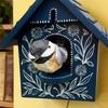 Kinetics Birdhouse Wall Art Decors with Rotating and Swaying Bird Creating Moving Shadows for Magically Room Ambiances Decors
