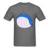 Whale Monster Tshirt Unisex Cute Blue Tshirt Hsowa Skitty Loves Wailord T Shirts Simple Cartoon Tees Custom Male Tops Oversize