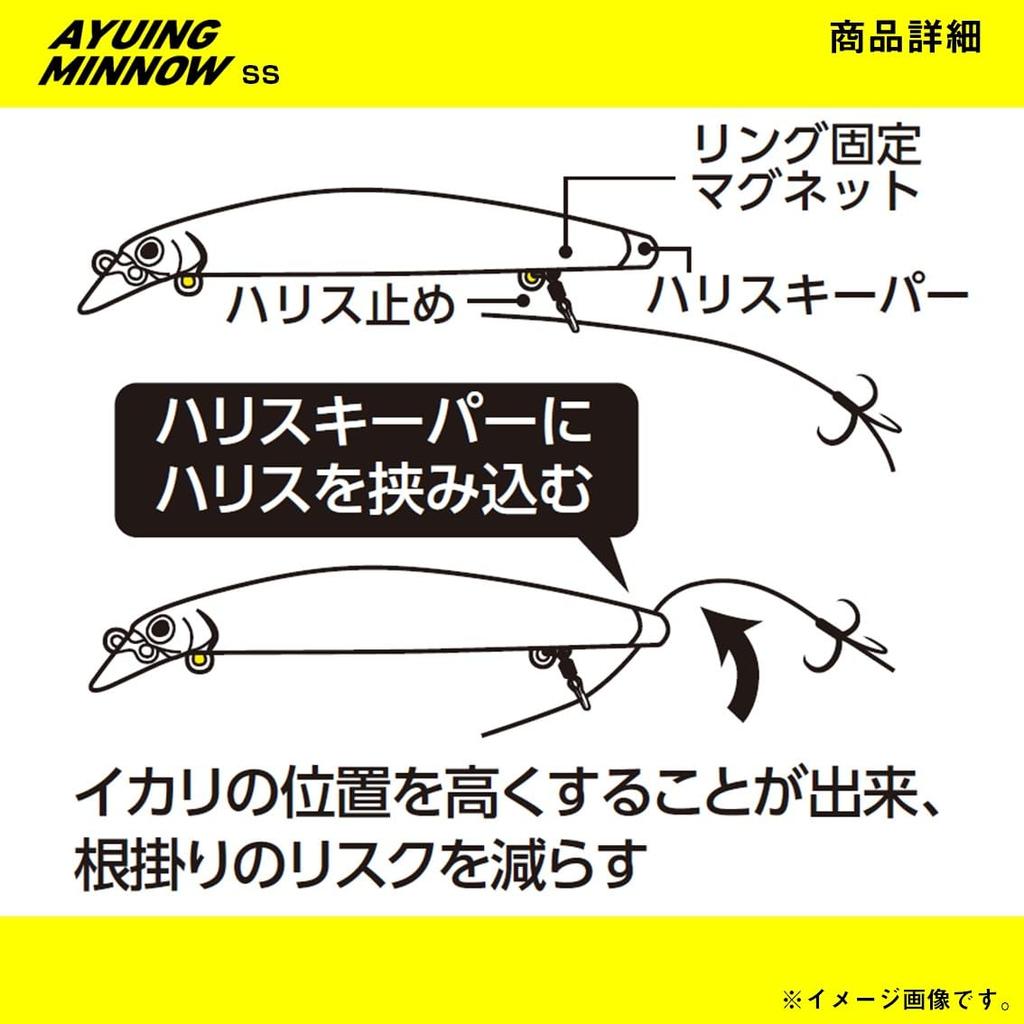 Daiwa AYUING Minnow 95SS Clear Lime Glow Ayu