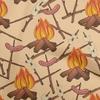 oneOone Cotton Flex Black Fabric Campfire Sewing Fabric By The Yard Printed Diy Clothing Sewing Supplies 40 Inch