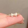 925 Sterling Silve Bowknot Pearl Ring for Women Drip Glaze Zircon Ins Versatile Sweet Jewelry Ins Gift Dropshipping