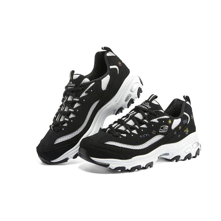 Skechers D'Lites 1.0 'Черно-белый' Женские 896155-BKW