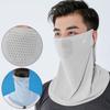 Summer Face Scarves Face Cover Solid Color Sunscreen Face Scarf Breathable Neck Wrap Cover  Golf