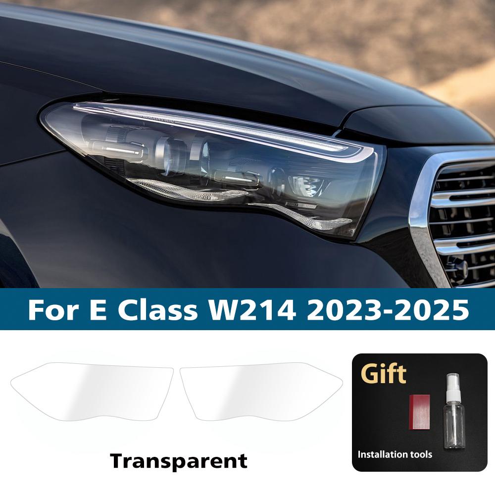 For Mercedes Benz A/B/C/E/S Class Smoke Black High Gloss Pre-Cut TPU Headlight Protective Film PPF Anti-Scratch Vinyl Wrap Kit