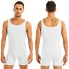 Mens Sleeveless Stretchy One Piece Bodysuit Leotard Sport Gym Workout Tank Tops