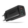 AXAGON ACU-DPQ65 Ladegrat, 2 x USB-C, 1 x USB-A, PD3.0/QC4+/PPS, 65 Вт Noir — 8595247906113