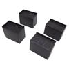 4 шт. прочная черная подставка 5 дюймов квадратная увеличенная расширенная мебельная подставка для офиса
