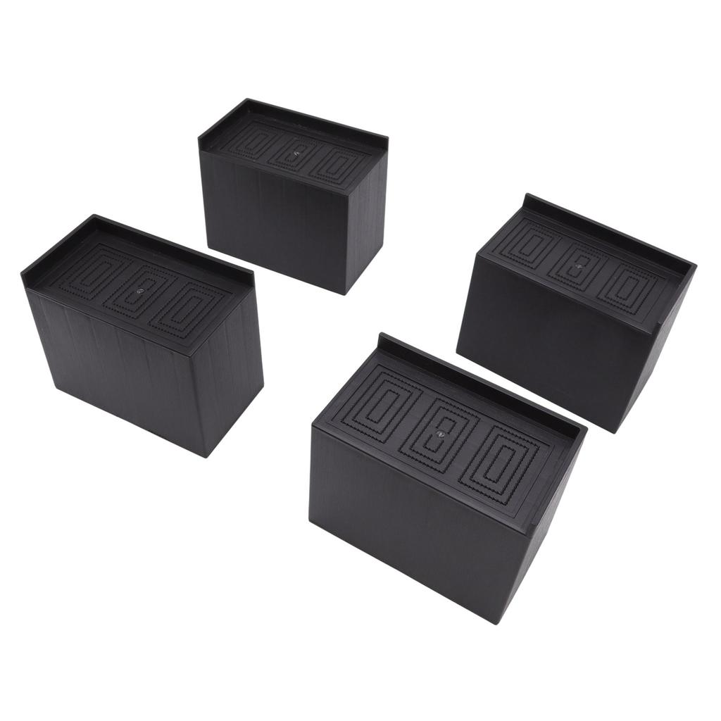4 шт. прочная черная подставка 5 дюймов квадратная увеличенная расширенная мебельная подставка для офиса