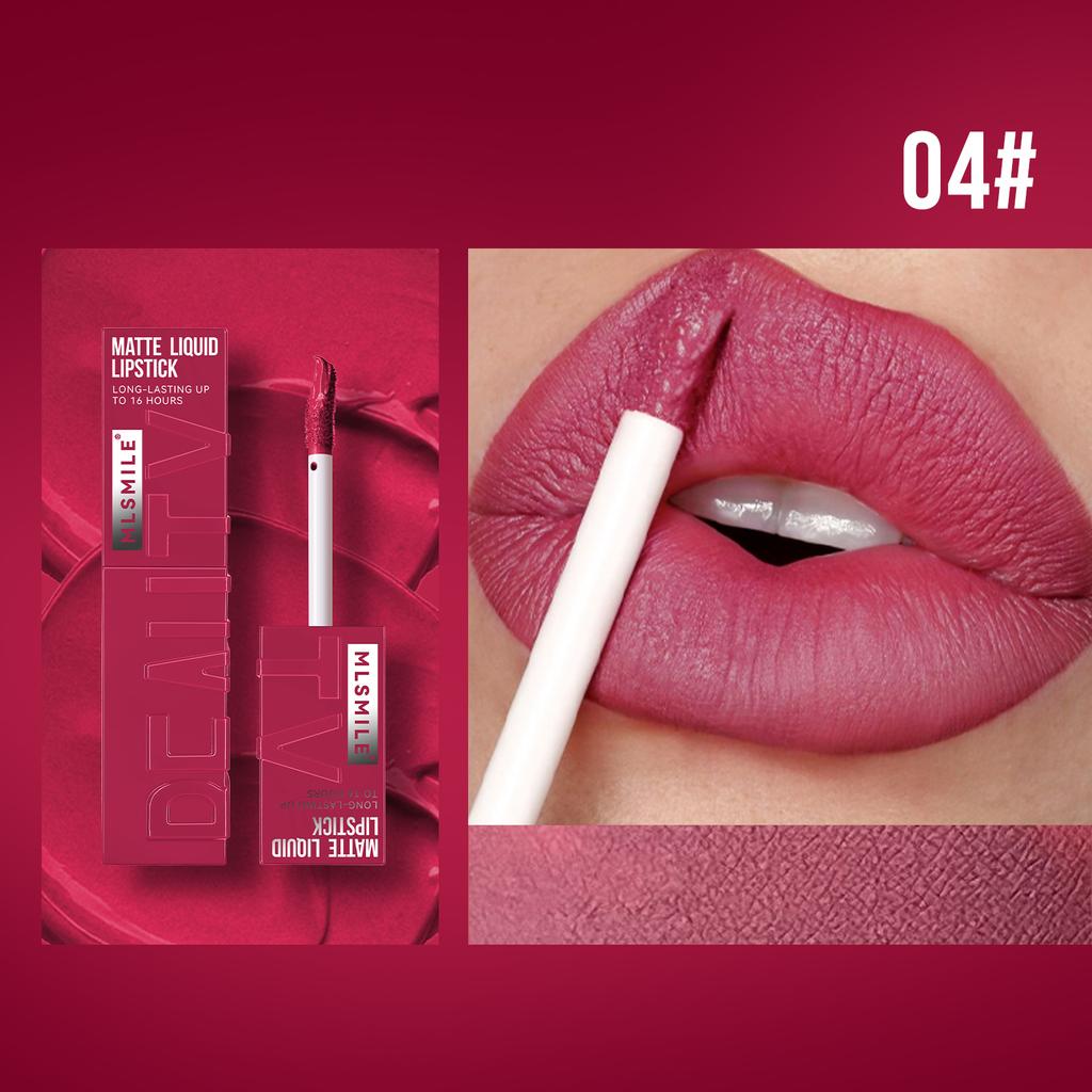 MLSMILE Чашка с антипригарным покрытием Lip Glaze Matte Liquid Matte Lipstick Стойкий невыцветающий жидкий блеск для губ