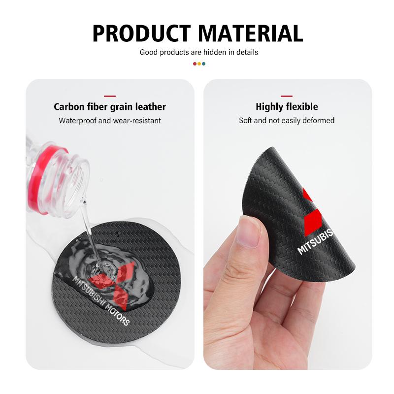 2Pcs Car Coasters Water Cup Holder Pads Anti Slip Accessories For Mitsubishi Outlander Lancer Cross Colt Xpander Mirage Attrage