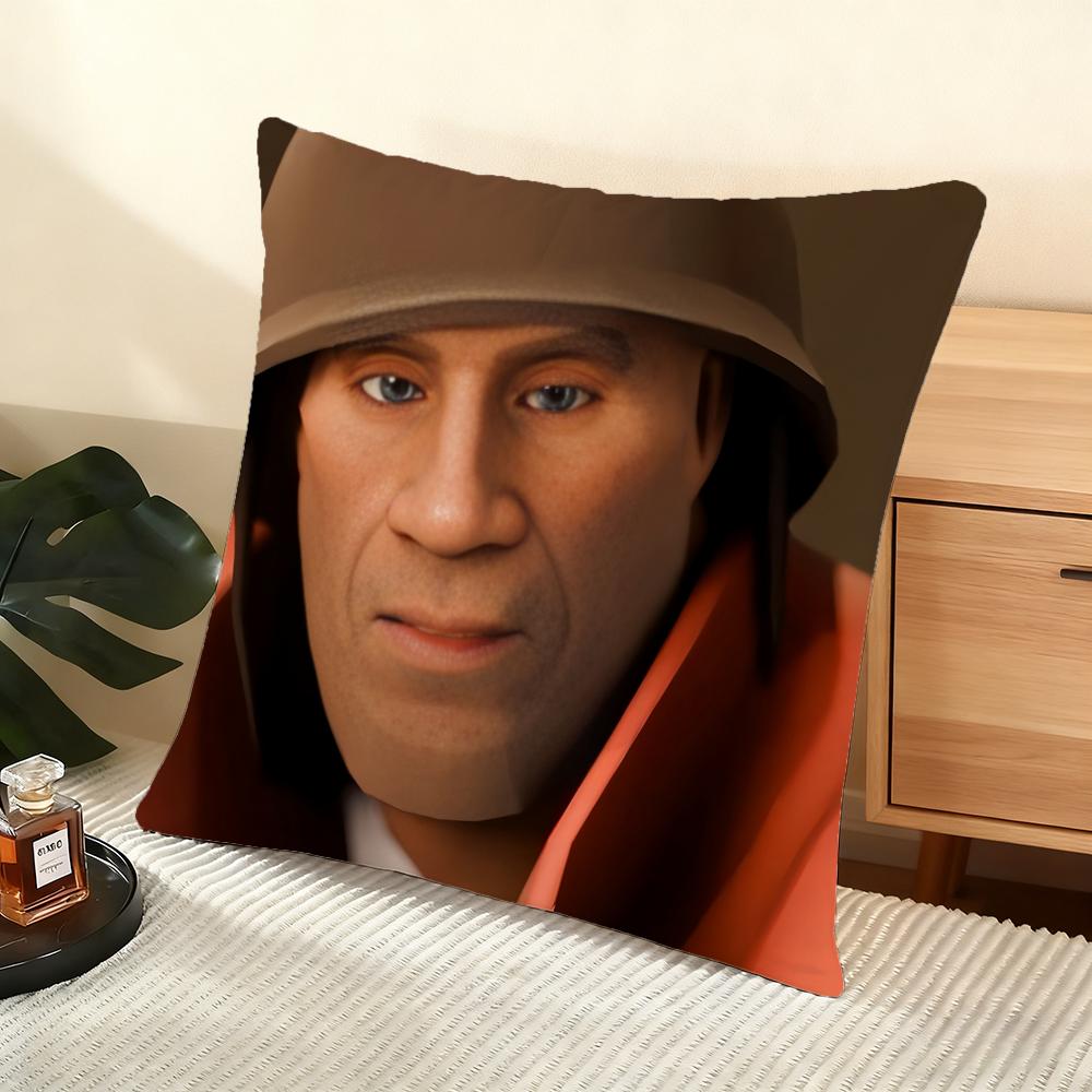 T-Team F-Fortress 2 Чехол для подушки-подушки Мягкий коротковорсовый чехол для подушки Гладкая уютная текстура Эстетичный чехол для подушки Домашний декор