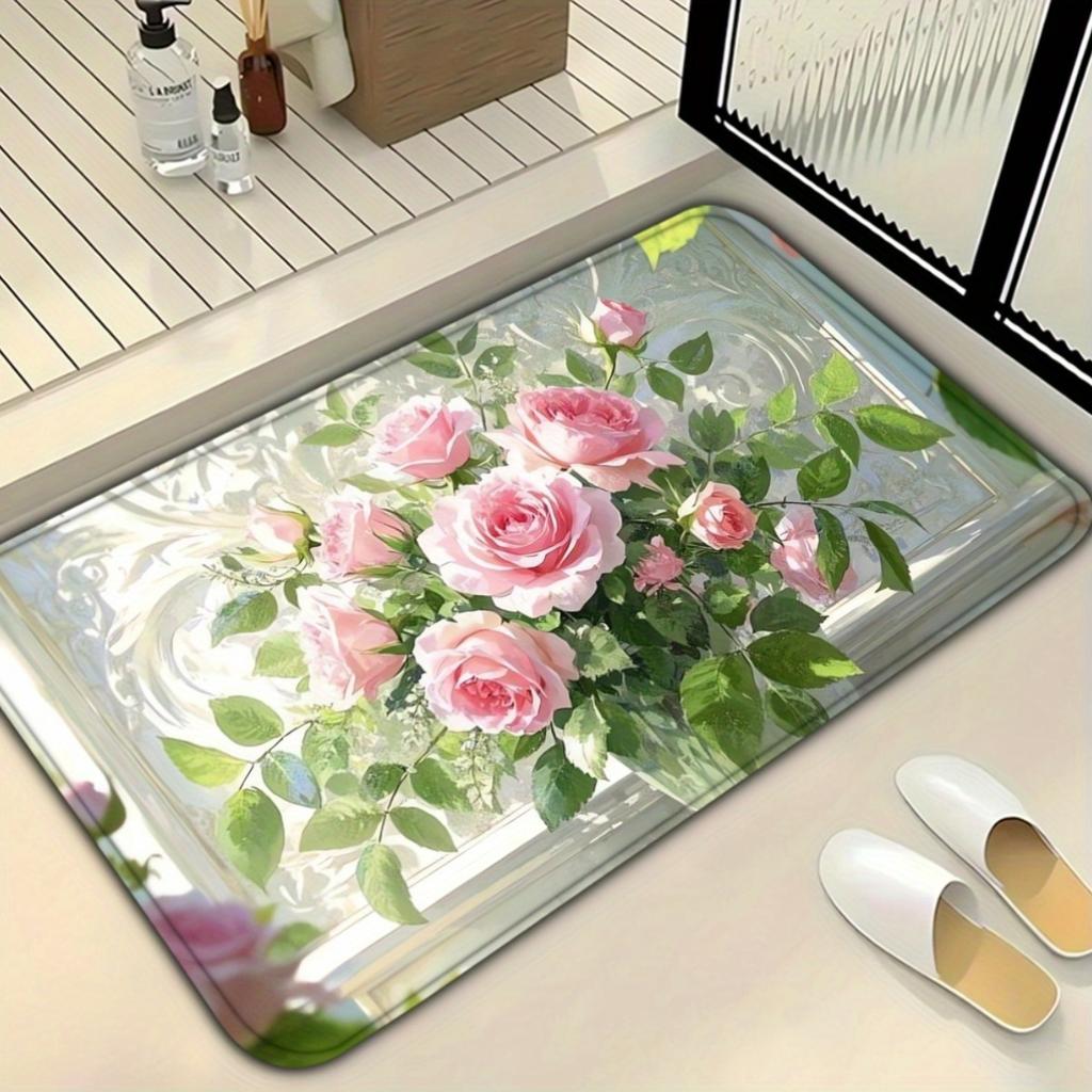 1 шт. Кухонные коврики против усталости, Красивый розовый водонепроницаемый нескользящий толстый амортизирующий кухонный коврик, Сверхпрочный удобный коврик для стояния для кухни