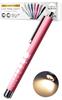 HIPPO REILLY Penlight Soft LED Light Source White Incandescent Push Button Battery Included Rubber Durable Non-Slip Yellow Pink