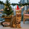 Cute Pet Santa Hat Adjustable Pet Party Hat Festive Pet Hat  Dress-up Accessory