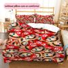 Mario Cartoon Pattern Bedding Home Decoration Birthday Gift ( 1 duvet cover + 2 pillowcase, without core),fan merchandise.