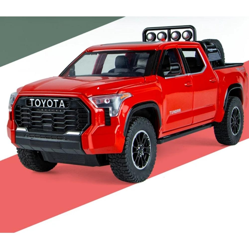1/24 Toyota Tundra Сплав Пикап Модель Машины Литой и Игрушечный Металлический Внедорожник Модель Машины Звук и Свет Коллекция Детская Игрушка Подарок