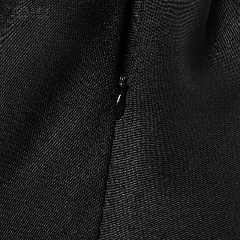 ZANZEA Женское летнее длинное платье А-силуэта с квадратным вырезом без рукавов