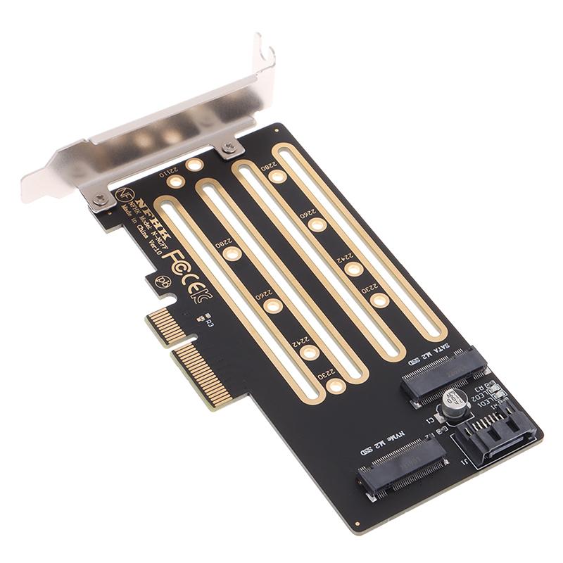 Nvme M.2 Ssd To Pcie 3.0 4.0 X4 Adapter Card Sata M.2 Ssd To Sata Adapter Card