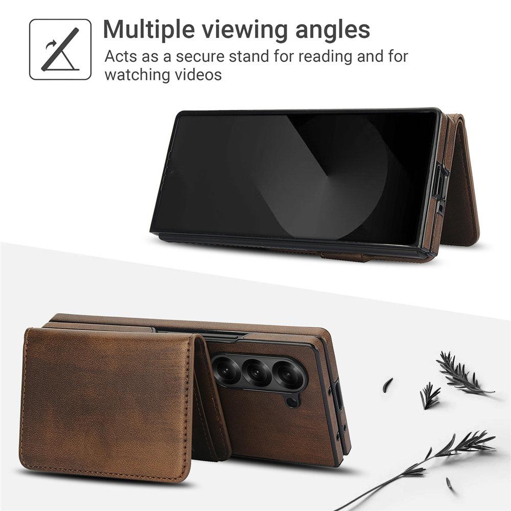 Для зарядки Magsafe 2 в 1 Съемный кожаный чехол-кошелек для Samsung Galaxy Z Fold 6 Fold 5 Fold 4 3 Магнитный чехол для телефона с карманом для карт