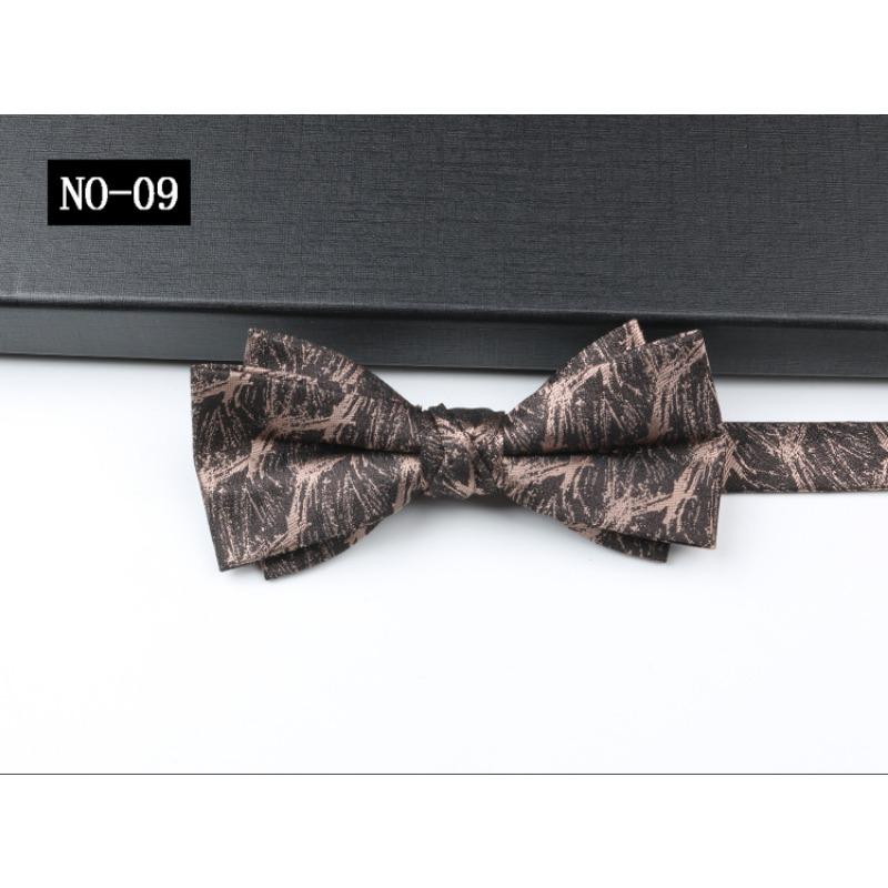 Деловой галстук-бабочка Мужская рубашка Костюм Джентльмен Узор Высококлассный Свадебный Ведущий Банкетный Бант