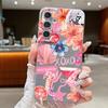 Розовый Чехол с Мультяшным Цветочным Рисунком для Samsung Galaxy A57 A56 A55 A54 5G A37 A36 A35 A34 A17 A16 A15 A14 Силиконовый Чехол с Текстурой Кожи