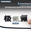 Blackened Zeekr 9X Front/Rear Logo Cover - Metal Protection & Decorative Car Accessory