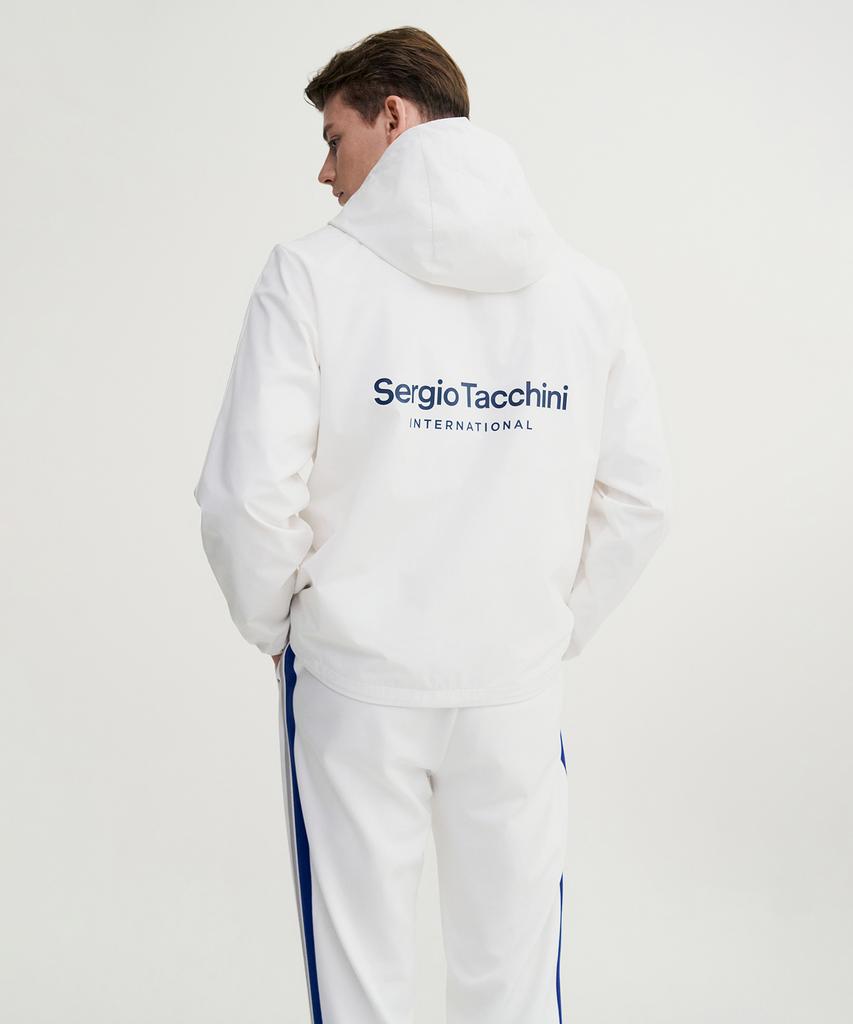 Мужская теплая толстовка с капюшоном Sergio Tacchini M Essential (белый)