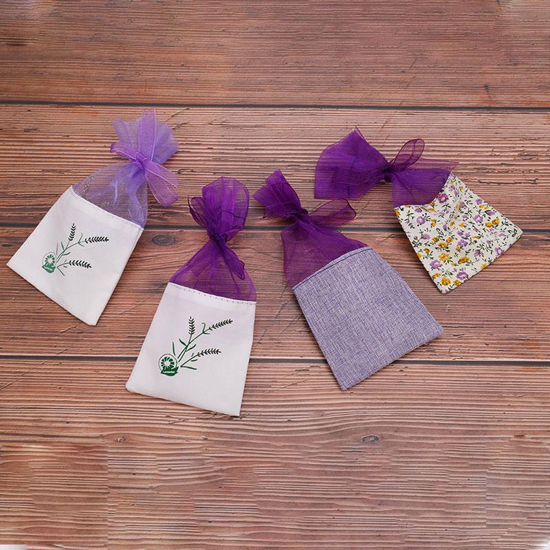 10 шт./компл., лавандовый мешочек с цветочным принтом, пустой мешочек для духов, подарок