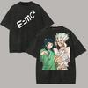 Washed Tee New Dr Stone Anime Ishigami Senku Graphic Tshirt Vintage Washed Oversized T Shirt Men Women Clothing Cotton Short Sleeve Tees Oversize3